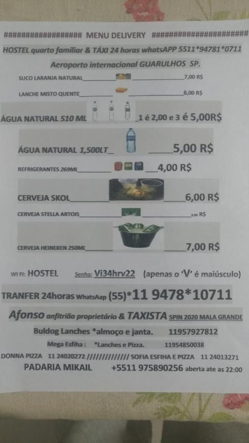 Hostel Familia Quartos Privado Proximo Aeroporto Int Guarulhos Sp Taxi 24 Hrs Екстер'єр фото